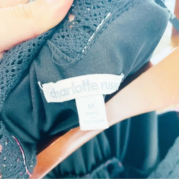 Charlotte Russe Floral Print Cold Shoulder Dress Size Medium - Picture 6 of 7